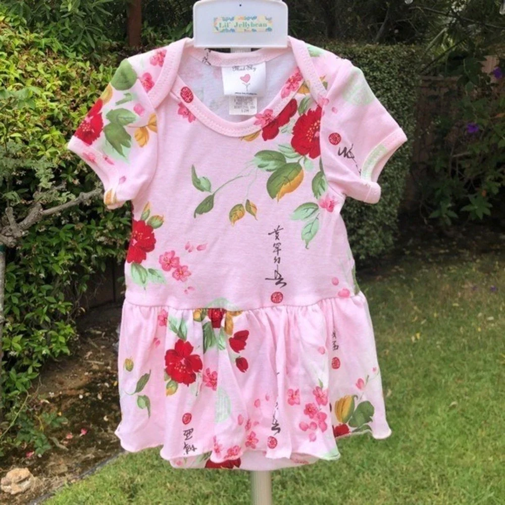 NWT 3 months Skirted Bodysuit by MadSky / Peace, Love &‎ Babies